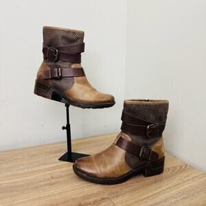 Sofft Aldina Brown Leather Boot With Buckles Women’s Size 7.5